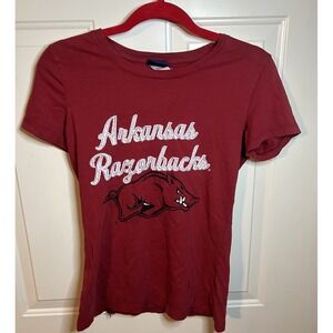 Step Ahead Sports Arkansas Razorbacks Womens T Shirt Red Size Large